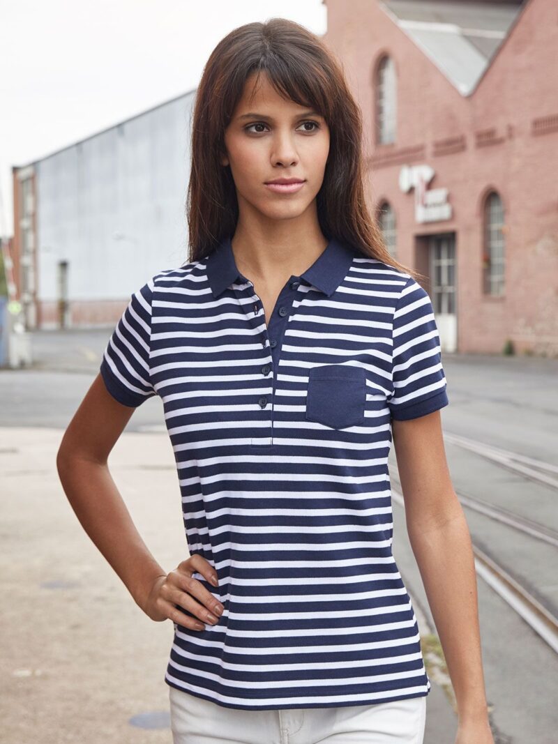Polo Rayé Femme JN8029 - H.IMPRESSION