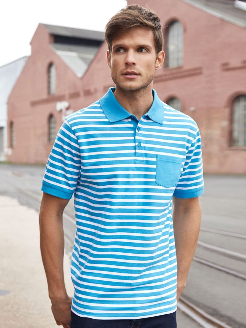 Polo Rayé Homme JN8030 - H.IMPRESSION