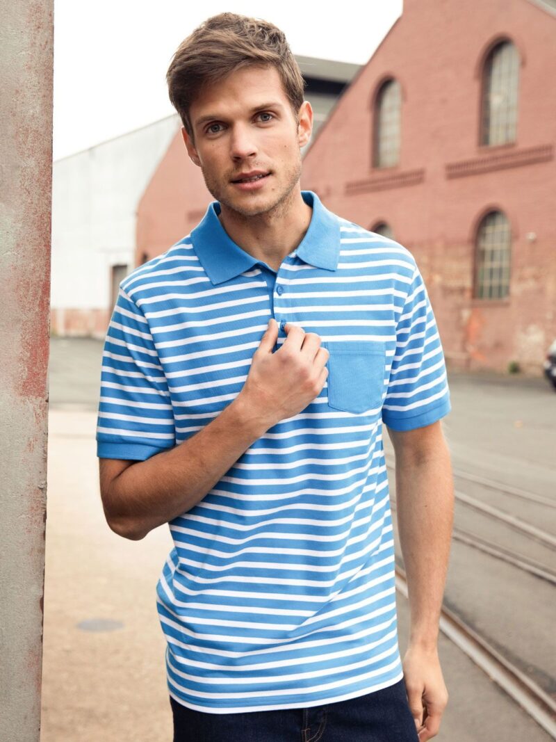 Polo Rayé Homme JN8030 - H.IMPRESSION