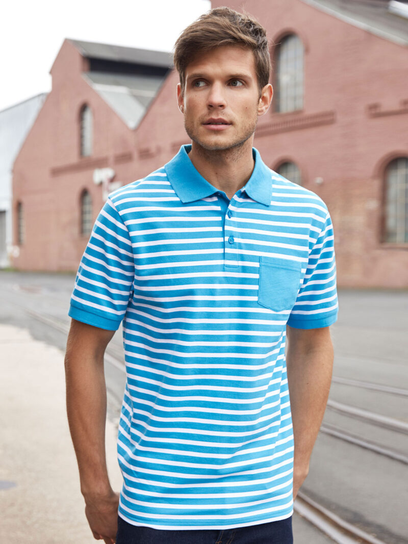 Polo Rayé Homme JN8030 - H.IMPRESSION
