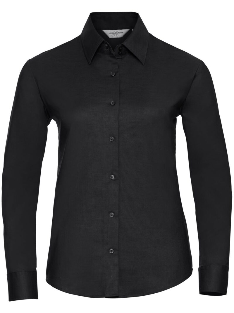 Ladies' Long Sleeve Easy Care Oxford Shirt – Image 11